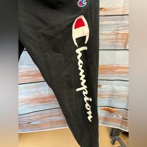 Champion mens Black Leggings with Logo